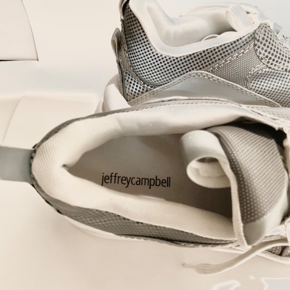 Jeffrey Campbell Grey Reflective Fabric Lace Up Womens Fashion Lo-Fi Sneaker 8.5 - Picture 16 of 16